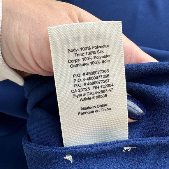 Wilfred‎ Aritzia Women’s L / XL Rebais Deep Blue Blouse Oversized Split Sleeves - Picture 11 of 13